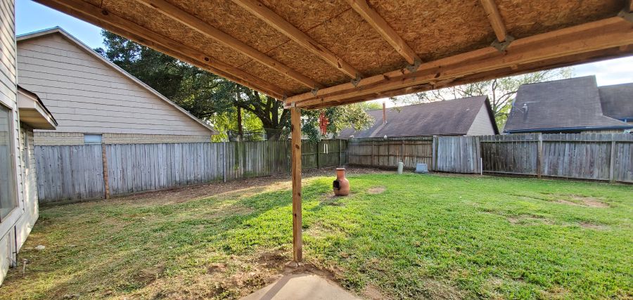 Backyard after cleanout