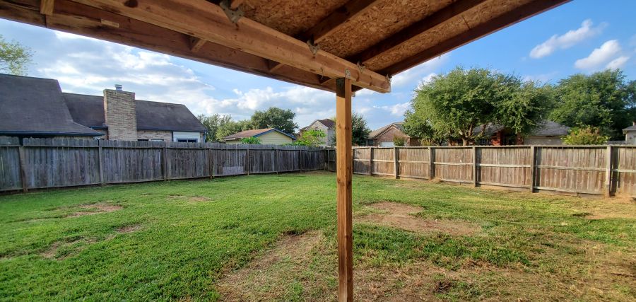 Clean backyard after service