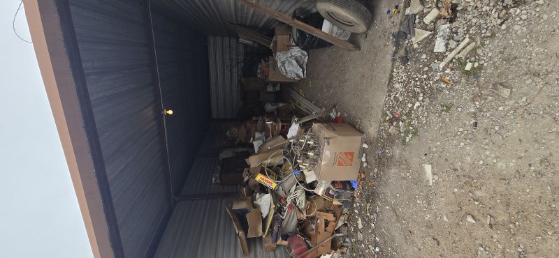 Packed storage unit before cleanout